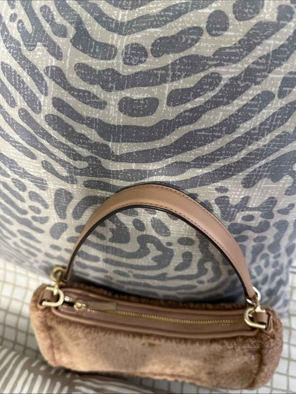 Kate Spade faux fur handbag